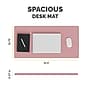 Fellowes Breyta Faux Leather Dual Sided Desk Pad, 31.5" x 15.75", Rose/Taupe (100146133)~#|#~F039C8DE-3AA8-495E-9D6CF8B65EC3B601_sc7