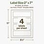 Avery Hemp Rectangle Laser/Inkjet Multipurpose Labels, 2" x 7", Off-White (80/Pack)~#|#~F03B4F9D-7508-4D49-860F54CF848EDE2C_sc7