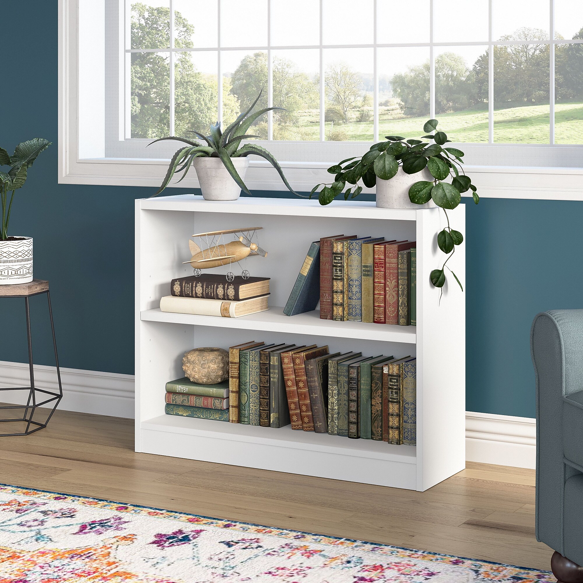 Bush Furniture Universal 30″H 2-Shelf Bookcase, Pure White (WL12413) Sansujyuku sansujyuku.com