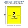 Avery Rectangle Multipurpose Labels, 4.75" x 7.75", Neon Yellow, 160/Box (94255)~#|#~F048017D-74DF-4659-AE39F95C9C2B6DCD_sc7