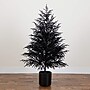 Nearly Natural Artificial Halloween Real Touch Black Norfolk Pine Christmas Tree, 5' (T5243)~#|#~F04A7BB0-EEDA-47E2-8728588ADED8D8D5_sc7