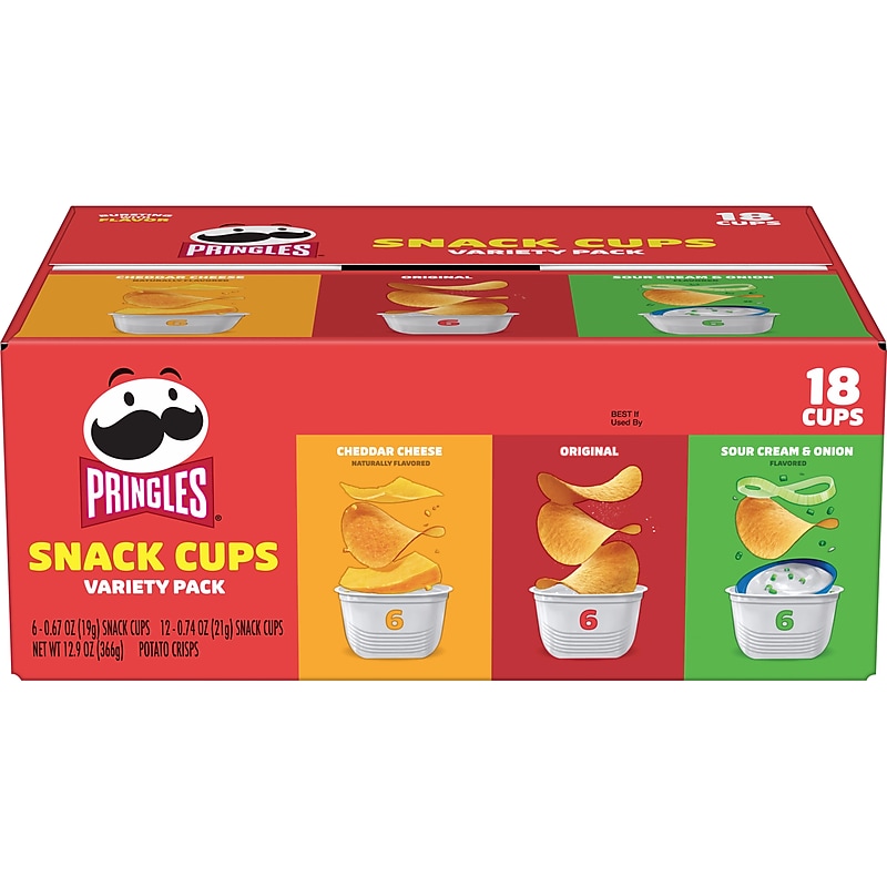 Pringles Snack Cups Variety Pack, 12.9 oz., 72/Carton (KEE33426) image 1