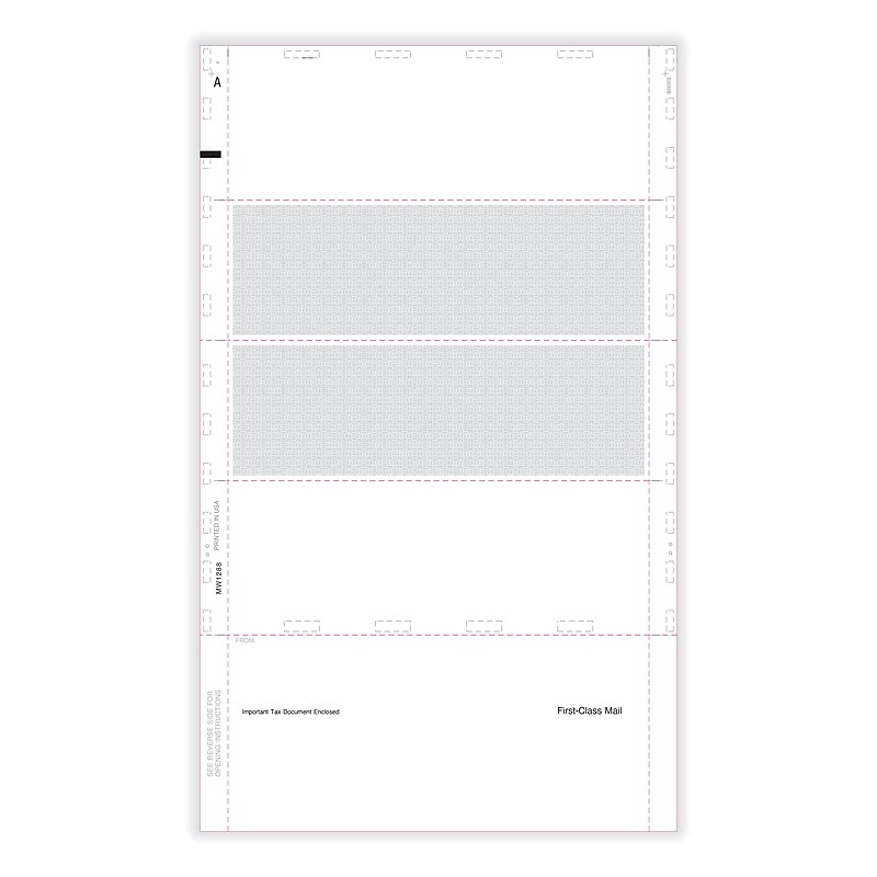 ComplyRight 2025 W-2 Tax Form, 1-Part, 4-Up, Copy B and C, 500/Pack (5227B) image 1