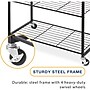 Whitmor 4-Shelf Metal Mobile Cart with Lockable Wheels, Black (6764-10296)~#|#~F050F9FC-0EBA-4F3F-A26428FE43634322_sc7