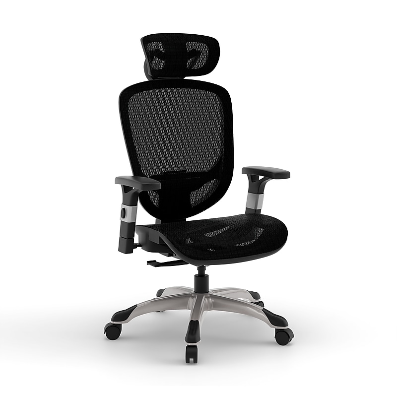 Staples Hyken Ergonomic Mesh Swivel Task Chair, Black (UN59460) image 1