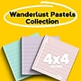 Post-it Recycled Super Sticky Notes, 4" x 4", Wanderlust Pastels Collection, Lined, 70 Sheets/Pad, 3 Pads/Pack (675R-3SSNRP)~#|#~F059018A-BCA7-486A-9A386B3B5B292E17_sc7