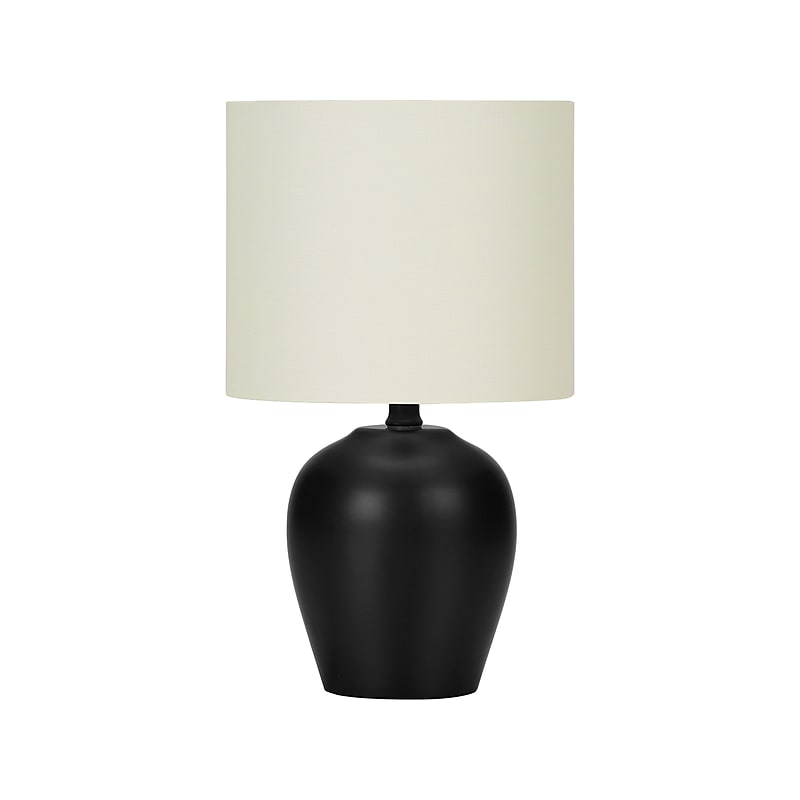Monarch Specialties Inc. Incandescent Table Lamp, Black/Ivory (I 9738) image 1