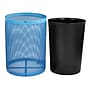 Alpine Industries 4460 Series Steel Mesh Outdoor Trash Can with Liner, 36 Gallon, Blue (ALP4460-01-BLU)~#|#~F05C5889-AB30-420A-817DF45EEAE92A7A_sc7