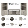 Bush Furniture Knoxville Console TV Stand with 5 Shelf Bookcases with Doors, Screens up to 70", Cottage White (CGR021CWH)~#|#~F05CFC61-B9E3-44CA-82CE582D88E9A7E2_sc7