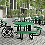 Flash Furniture Creekside Outdoor Picnic Table, 46" Round, Wheelchair Accessible, Green (SLFEMR46ADAGN)~#|#~F05DDB71-D010-4E8C-91CF827A965BB818_sc7