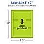 Avery Laser/Inkjet Multipurpose Rectangle Labels, 3" x 7", Bright Green, 240/Box (94250)~#|#~F062AE22-E1BA-4CFF-8F0E582804320E88_sc7