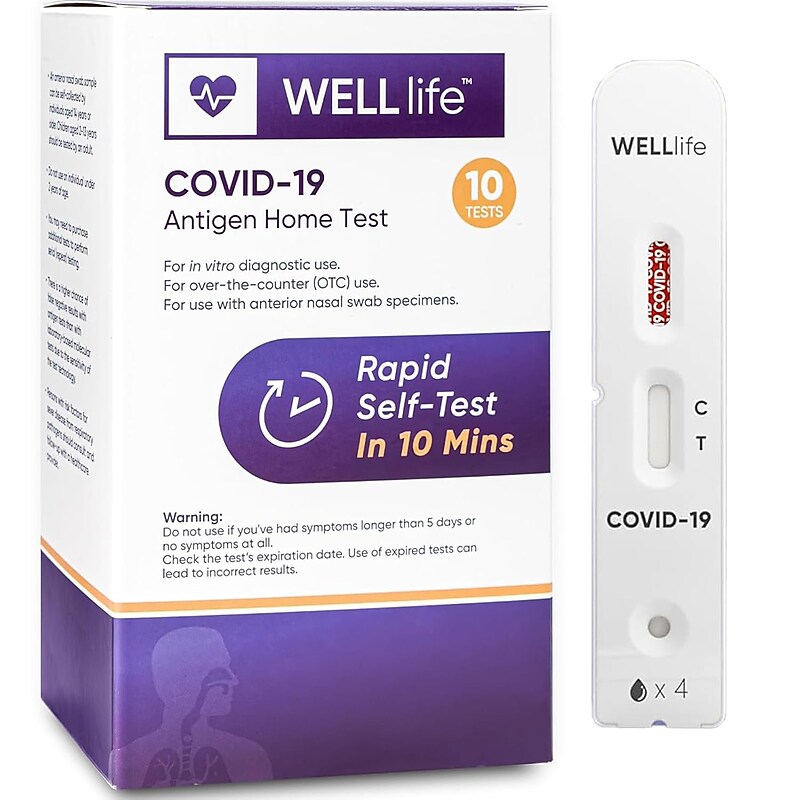 WELLlife COVID-19 Antigen Rapid Home Test, 10/Pack (WL03P0001-10) image 1