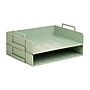Staples Plastic Side Loading Stackable Letter Tray, Letter Size, Sage Green, 2/Pack (ST63885)~#|#~F0672137-8661-4F4D-962FE2A619424302_sc7