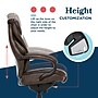 La-Z-Boy Hyland Ergonomic Bonded Leather Swivel Executive Chair, Brown/Mahogany Wood (45779)~#|#~F06921B8-C750-4861-857019604B60952E_sc7