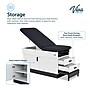 Viva Comfort Slimline Exam Table Base with Leg Rest, Step Stool, Drawers, Stirrups, 420 lb Capacity, Black (ADI996-FBSU-M2-BLK)~#|#~F070AC39-60FB-456C-B19F5758BCD14A1D_sc7