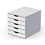 Durable Varicolor Stackable Storage Drawer, 5 Drawers, Plastic, Multicolored (762527)~#|#~F07299EF-2B50-441F-BD02F439E49946FD_sc7