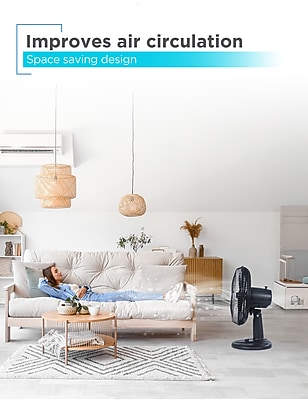 Black & Decker 12″ Oscillating Desk Fan, 3-Speed, Black (BFDT12SB) Sansujyuku sansujyuku.com