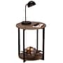 Household Essentials Jamestown Round Side End Table with Storage Shelf, Ashwood/Black (HH8080-1)~#|#~F07BCE8E-E590-4A36-81D4E162B15C918B_sc7