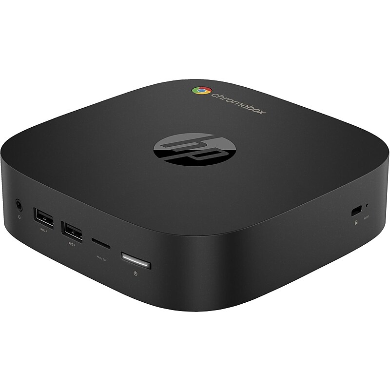 HP Chromebox Enterprise G4 Desktop Computer, Intel Celeron 7305, 4GB Memory, 64GB SSD (8R3U7UT#ABA) image 1