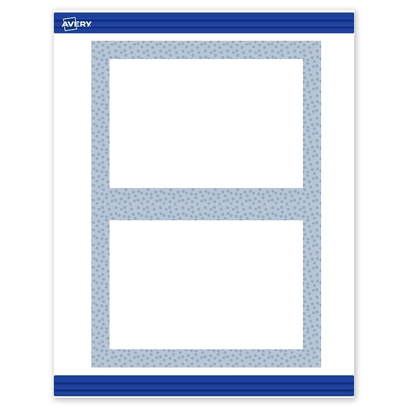 Avery Rectangle Cards, 5" x 7", Polka Dots Border, 60/Pack (S00-F8C) image 1