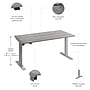 Bush Business Furniture Move 40 Series 60"W Electric Height Adjustable Standing Desk, Platinum Gray/Cool Gray (M4S6030PGSK)~#|#~F088381B-37AE-491D-B4044425D0F3077A_sc7