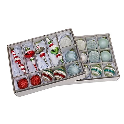 National Tree Company 24 Piece HGTV Home Collection Nostalgic Traditions Ornaments - Thumbnail 2