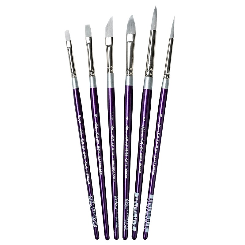 Silver Brush Silver Silk Creative Brushes, 6/Pack (SLVSS8877) image 1