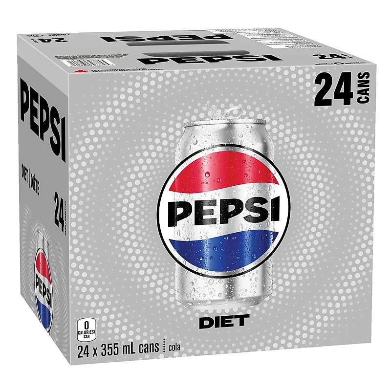Diet Pepsi Soda, 12 oz., 24 Cans/Carton (17185) image 1