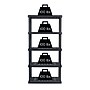 Iris 5-Shelf Plastic Shelving Unit, 73.4" x 35.9" x 17.9", Black (140103)~#|#~F0A5050B-6E7A-46BD-84FD495D972DCFA0_sc7