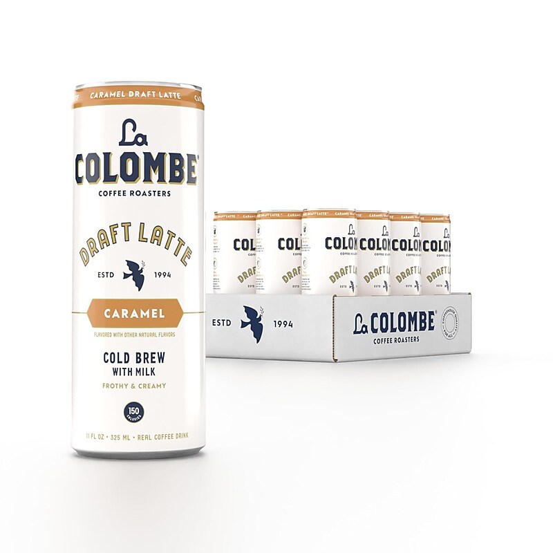 La Colombe Draft Caramel Latte Caffeinated Cold Brew Coffee, Medium Roast, 11 oz., 12/Carton (PPPURC1216) image 1