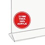 Staples Double-Sided Acrylic Vertical Sign Holder, 4" x 6", Clear (ST63184)~#|#~F0A9392F-36B1-4584-8EC5C22D32317026_sc7