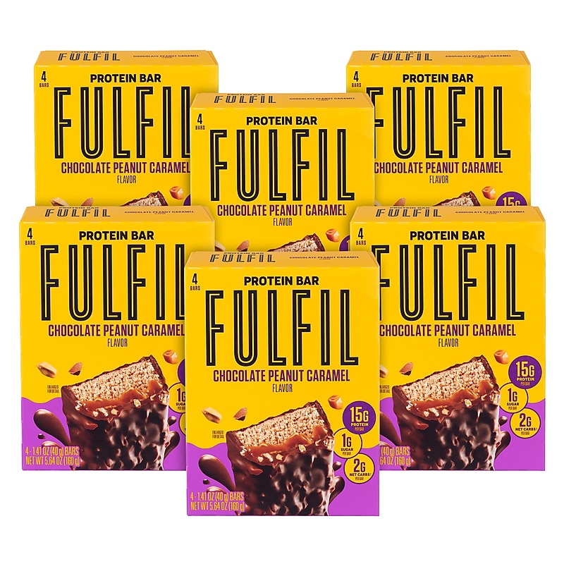 FULFIL Chocolate Peanut Caramel Flavor Vitamin & Protein Standard Bar, 5.62 oz., 6/Pack (220-02915) image 1