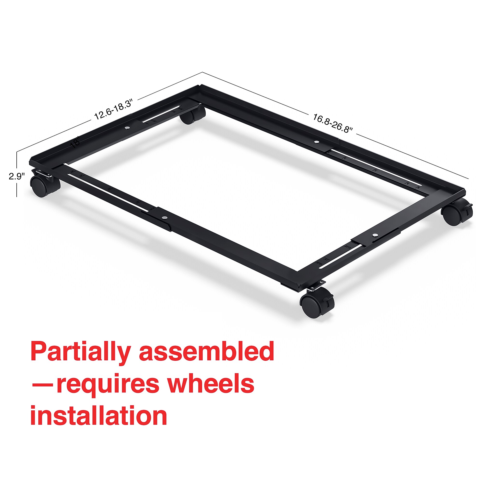 Staples Adjustable File Caddy Letter/Legal Files, Black, Heavy Duty, Fits Filing Cabinets with Wheels Sansujyuku sansujyuku.com