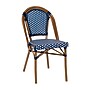 Flash Furniture Bordeaux Contemporary Aluminum and PE Rattan Bistro Stacking Chair, Navy/White/Natural (SDA6421NVYWHNAT)~#|#~F0B12B3F-2B59-4396-A272BEF6ED67310B_sc7