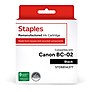 Staples Remanufactured Black Standard Yield Ink Cartridge Replacement for Canon BC-02 (TR0881A377/ST0881A377)