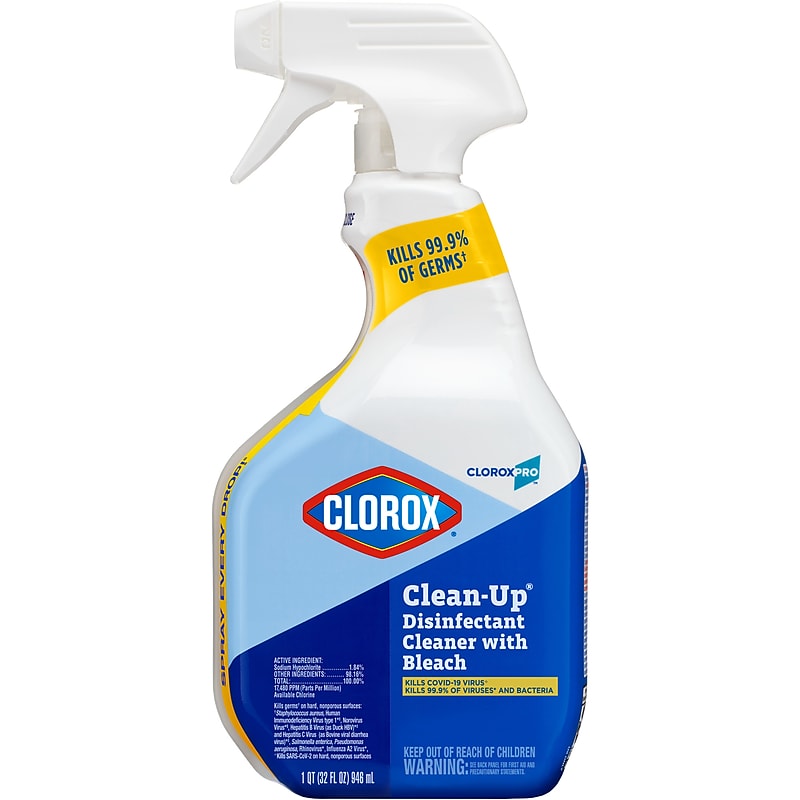 CloroxPro Clorox Clean-Up Disinfectant Cleaner with Bleach Spray, 32 Ounces (35417) image 1
