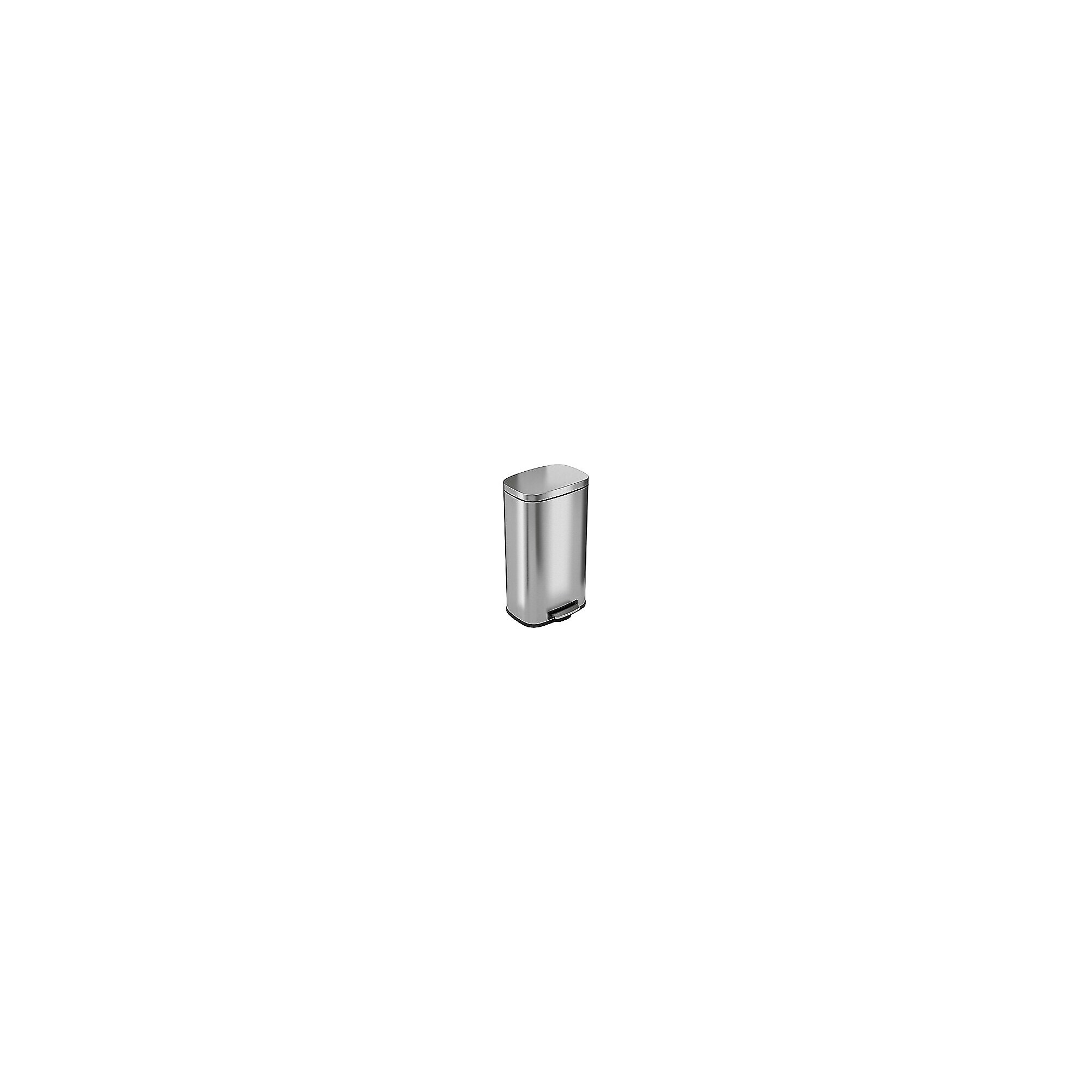 HLS Commercial Stainless Steel Step Trash Can with Hinged Lid, 8-Gallon, Silver (HLSS08R) Simolary simolary.com