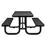 Global Industrial 6' Rectangular Outdoor Steel Picnic Table, Expanded Metal, Black (277152BK)~#|#~F0BBAE0C-B8E2-44A5-B7F143F56E680FAC_sc7