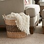 Household Essentials Woven Basket with Handles and Cotton Liner in Handwoven Cattail and Paper Fibers, Natural (HHML-6733)~#|#~F0C12923-F426-4EAC-9CF094B5ACDDBA0F_sc7