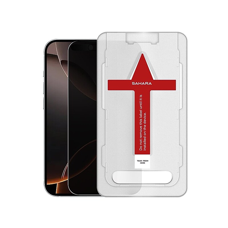 SaharaCase ZeroDamage Tempered Glass Privacy Screen Protector for Apple iPhone 16 Pro, (ZD00156) image 1