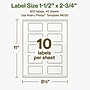 Avery Hemp Rectangle Laser/Inkjet Multipurpose Labels, 1-1/2" x 2-3/4", Off-White (400/Box)~#|#~F0D28804-9DEC-4F79-A5246B33B6BDE2C2_sc7