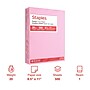Staples Pastel 30% Recycled Color Copy Paper, 20 lbs., 8.5" x 11", Pink, 500/Ream (14779)~#|#~F0D2E6F7-DFE9-4B20-90007D2381CAB6A2_sc7