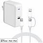 4XEM 2-in-1 USB-C with Lightning Adapter Charging Kit for Apple iPhone/Ipad/iPod, White (4X30W2N1KIT3)~#|#~F0D973B2-69FA-4C39-B6DB4735717AC838_sc7