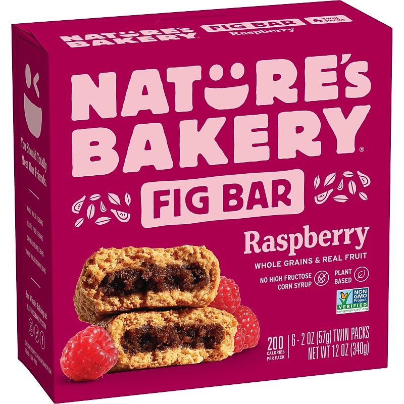 Nature's Bakery Raspberry Whole Wheat Fig Bar, 2 oz., 6 Bars/Box (BFB22016) image 1