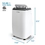 Commercial Cool 115-Volt 12,000 BTU (8,000 BTU DOE) Portable Air Conditioner, with Remote, White (CPT08WB)~#|#~F0DBA0DC-DDA2-42D0-98B4D8ECFA665A28_sc7