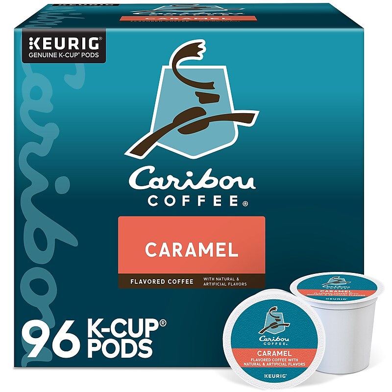 Caribou Coffee Caramel Hideaway Coffee Keurig® K-Cup® Pods, Medium Roast, 96/Box (736685CT) image 1