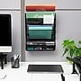 Mind Reader 4-Pocket Metal Wall Mount File Storage Desk Organizer, Black (MAGROUND-BLK)~#|#~F0E637C3-856E-49E8-9A1485F13D991484_sc7