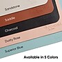 Smead Large Vegan Leather Anti-Slip Faux Leather Desk Pad, 36" x 17", Charcoal (SMD64828)~#|#~F0E9E8FC-607D-4254-92C4CD7B925713AC_sc7