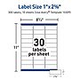 Avery Waterproof Film Laser Address Labels, 1" x 2-5/8", White, 300 Labels/Pack (15509)~#|#~F0EC38B3-DEF0-4284-8EE5CB776D5585A1_sc7
