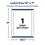 Avery Laser/Inkjet Rectangle Waterproof Multipurpose Labels, 7" x 10", White, 100/Box (94263)~#|#~F0EEE145-AAA2-4BBC-8E1846034E422508_sc7